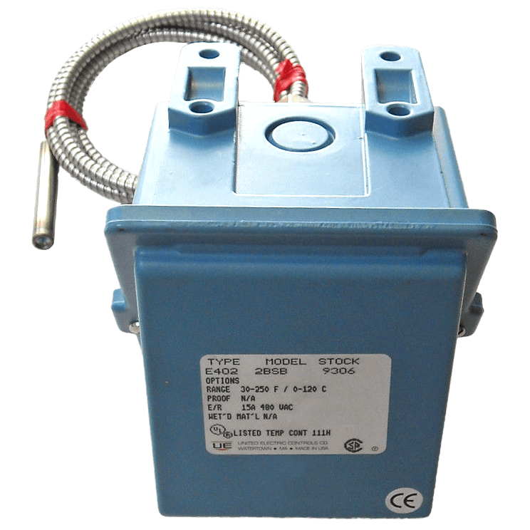 United Electric Temperature Switch, 400 Series Type E402 Models 2BSA to 8BS